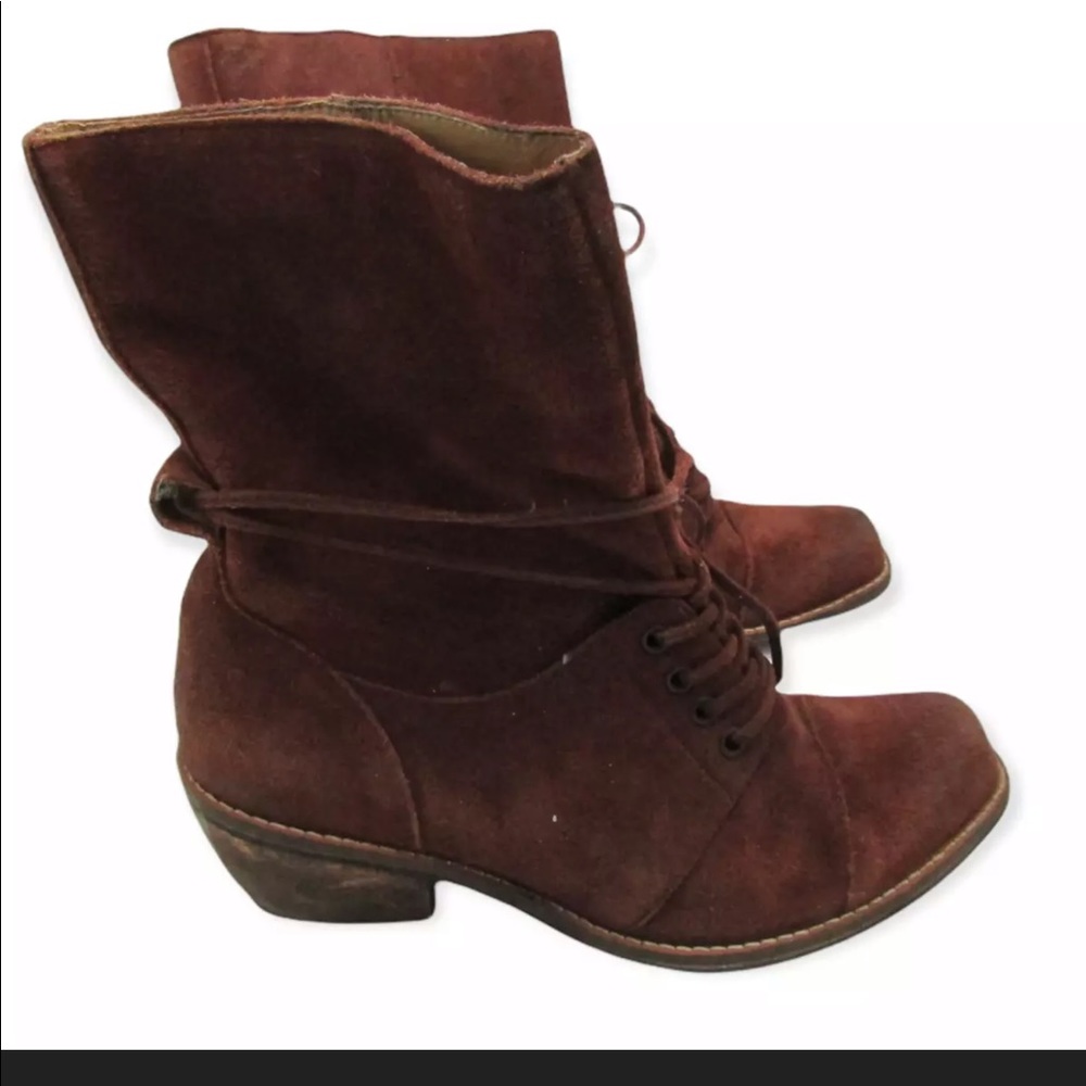 Latigo Women's Brown Suede Lace Zip Up Boots Size 9M